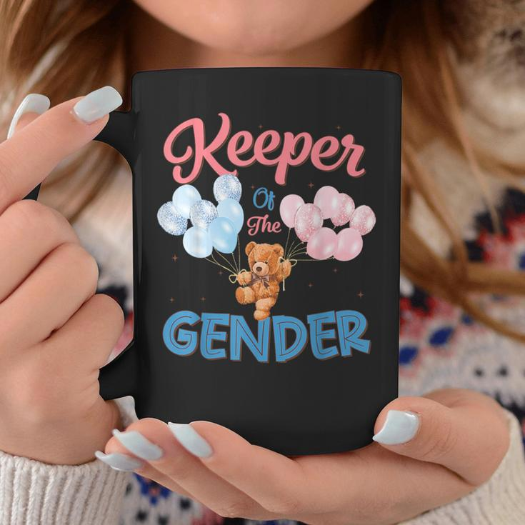 Keeper Of The Gender Reveal Baby Bear Balloons Party Coffee Mug Unique Gifts