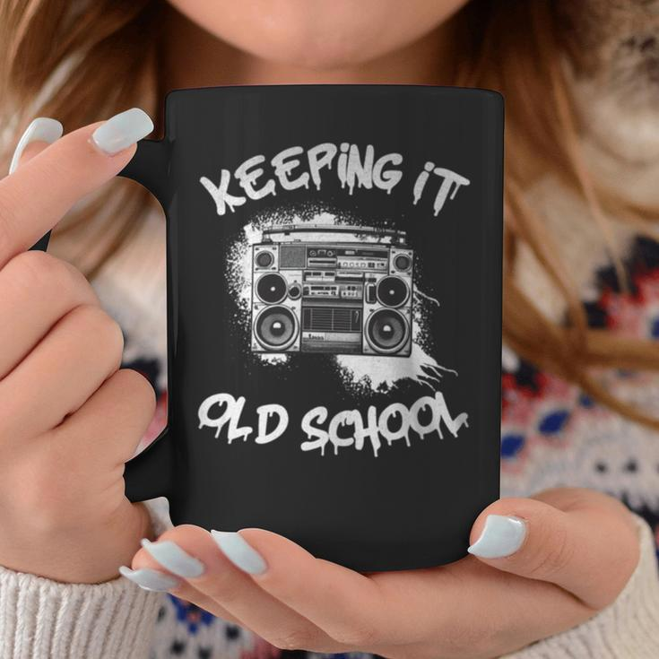 Keeping It Old School Vintage Boombox 80S Hip Hop Graffiti Coffee Mug Unique Gifts