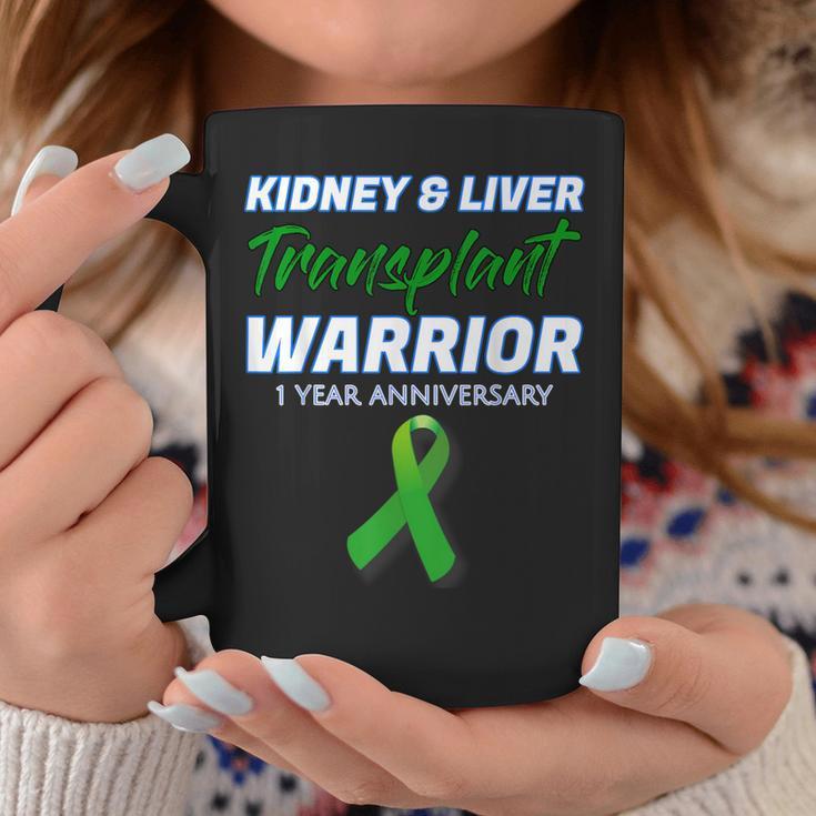 Kidney Liver Transplant 1 Year Anniversary Warrior Survivor Coffee Mug Unique Gifts