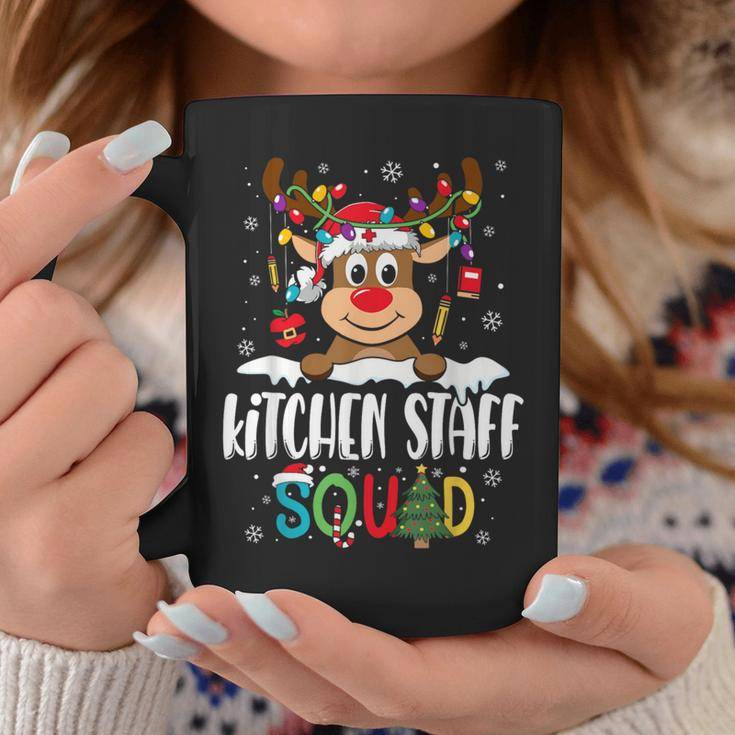 Kitchen Staff Squad Reindeer Lunch Lady Christmas Coffee Mug Funny Gifts
