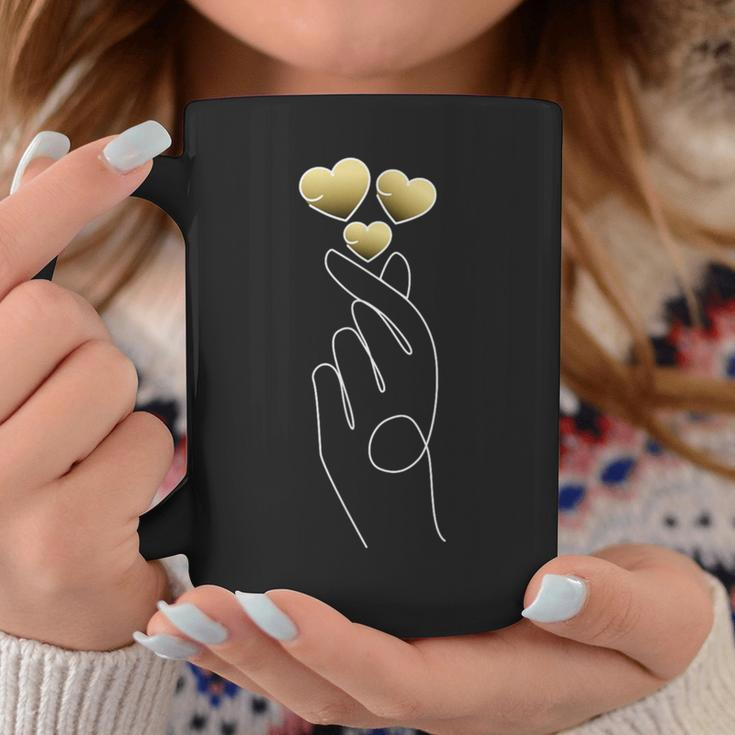 Kpop Korea Symbol K-Pop Heart Hand Love Heart Finger Tassen Lustige Geschenke