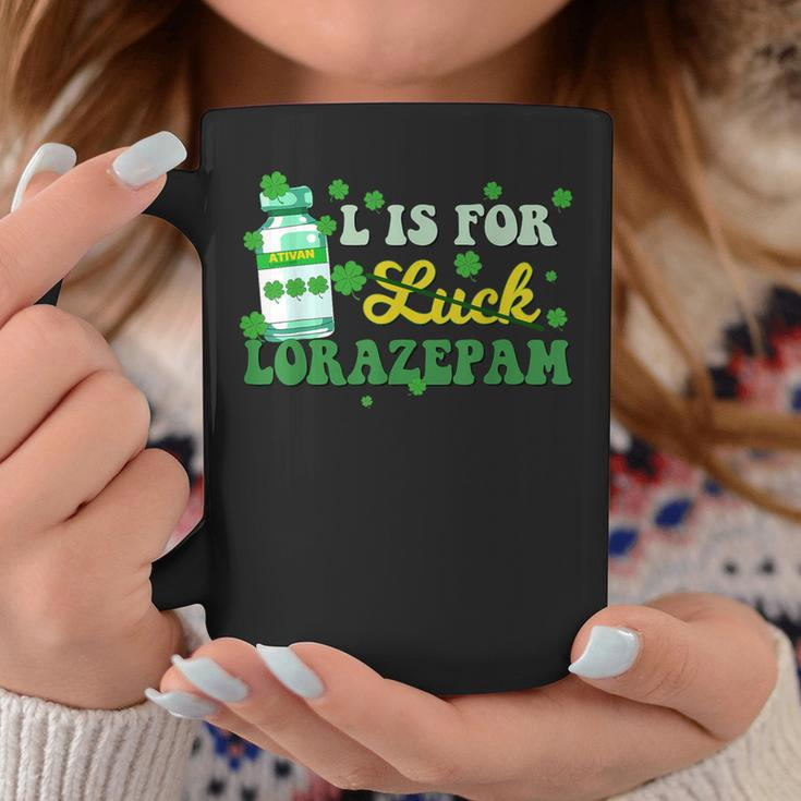 L Is For Luck Lorazepam St Patrick's Day Nurse Pharmacist Coffee Mug Personalized Gifts