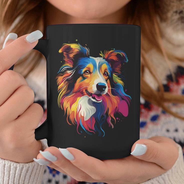 Langhaar Collie Welpe Tassen Lustige Geschenke