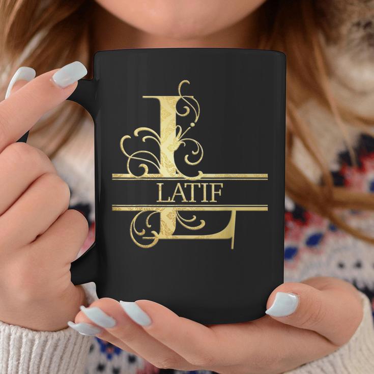 Latif Tassen mit Goldenem Ornament-Design, Personalisiert Lustige Geschenke