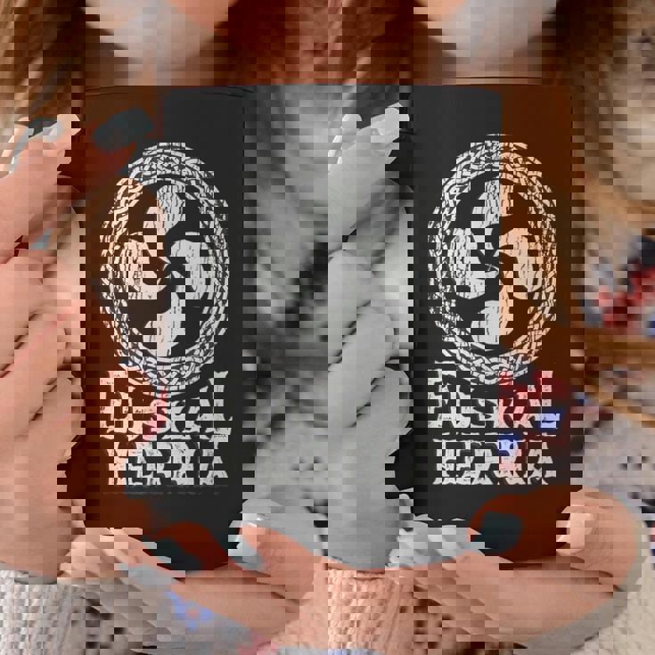 Lauburu Estilo Tribal Ligeramente Desgastado Taza de café Regalos divertidos