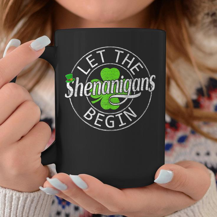 Let The Shenanigans Begin St Patrick's Day Women Coffee Mug Funny Gifts