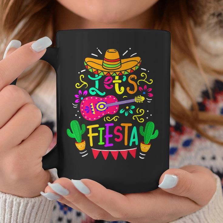 Let's Fiesta Cinco De Mayo Mexican Party Guitar Lover Coffee Mug Unique Gifts