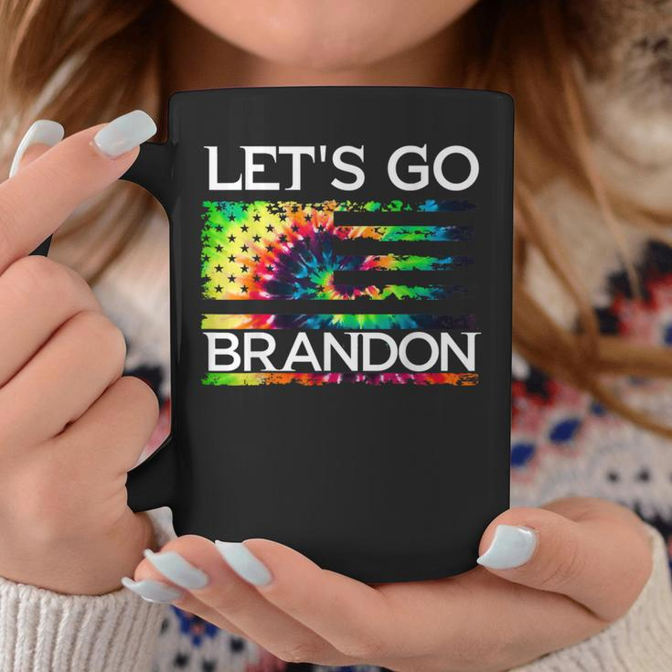 Let's Go Brandon Conservative Anti Liberal Us Tie Dye Flag Coffee Mug Unique Gifts