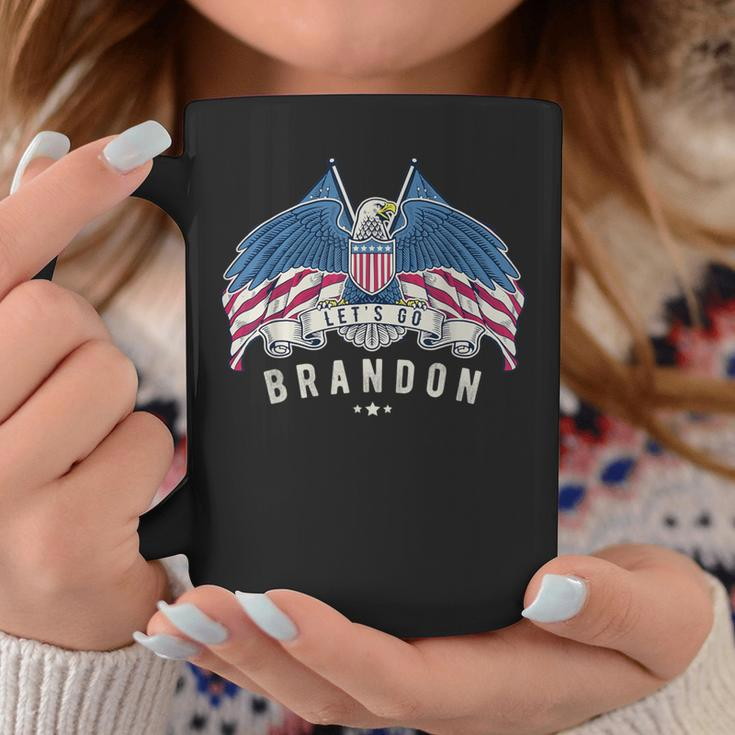 Let's Go Brandon Eagle Us Flag Conservative Idea Coffee Mug Unique Gifts