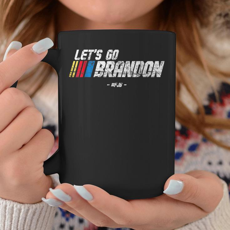 Let's Go Brandon Race Car Grunge Distressed Idea Coffee Mug Unique Gifts