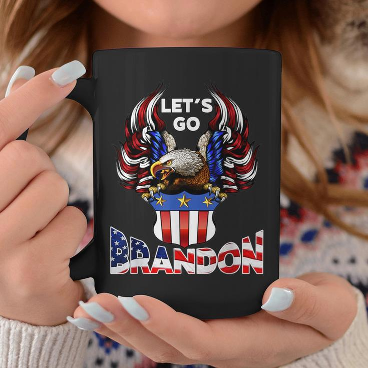Let's Go Brandon Retro Eagle Us Flag Coffee Mug Unique Gifts