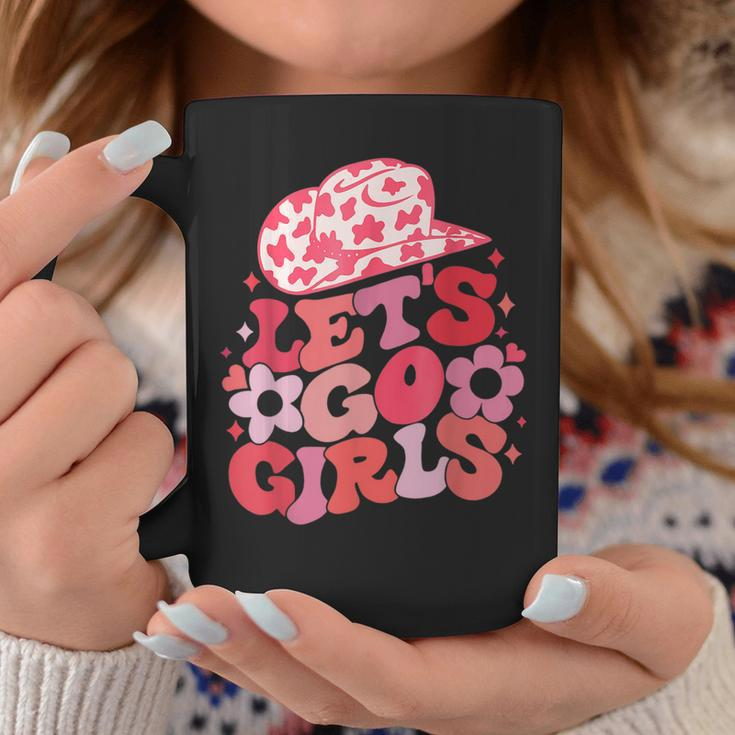 Let's Go Girls Pink Cowgirl Hat Country Valentine Bridesmaid Coffee Mug Funny Gifts
