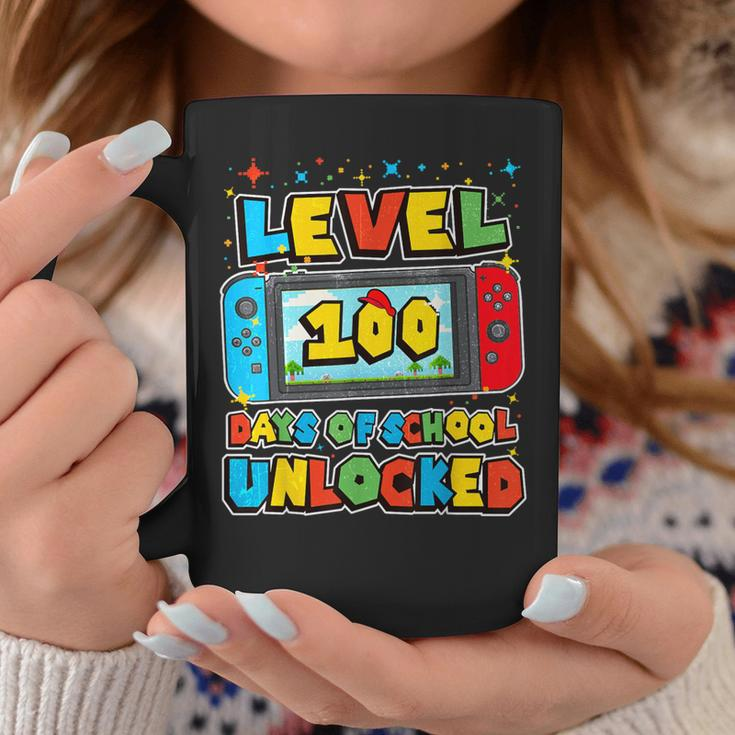 Level 100 Days Of School Unlocked Boys Gamer Video Games Coffee Mug Funny Gifts