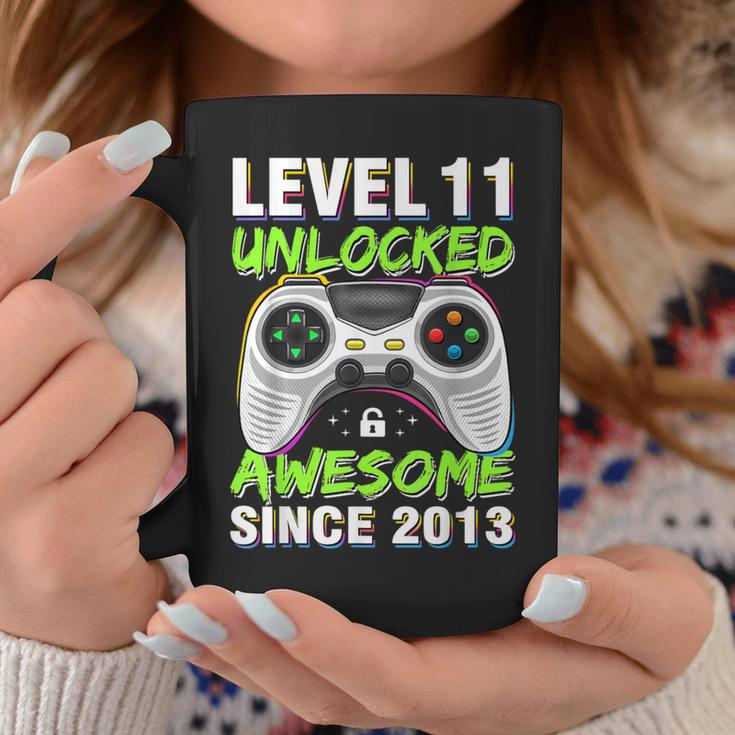 Level 11 Unlocked Awesome Since 2013 11Th Birthday Gaming Bo Coffee Mug Funny Gifts