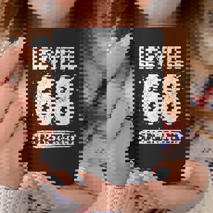 Level 68 Unlocked 68 Aniversario De Boda 68 Años Taza de café Regalos divertidos