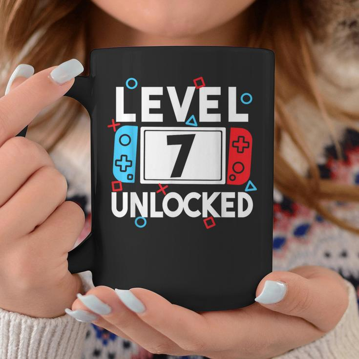 Level 7 Unlocked Gamer 7Th Birthday Video Game Boys Coffee Mug Funny Gifts