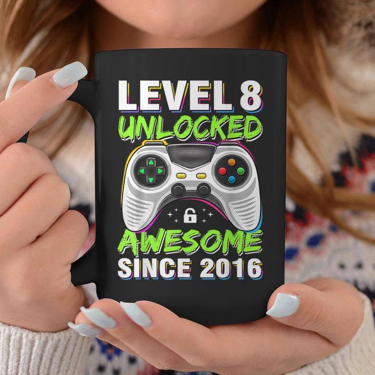 Level 8 Unlocked Awesome Since 2016 8Th Birthday Gaming Boys Coffee Mug Funny Gifts