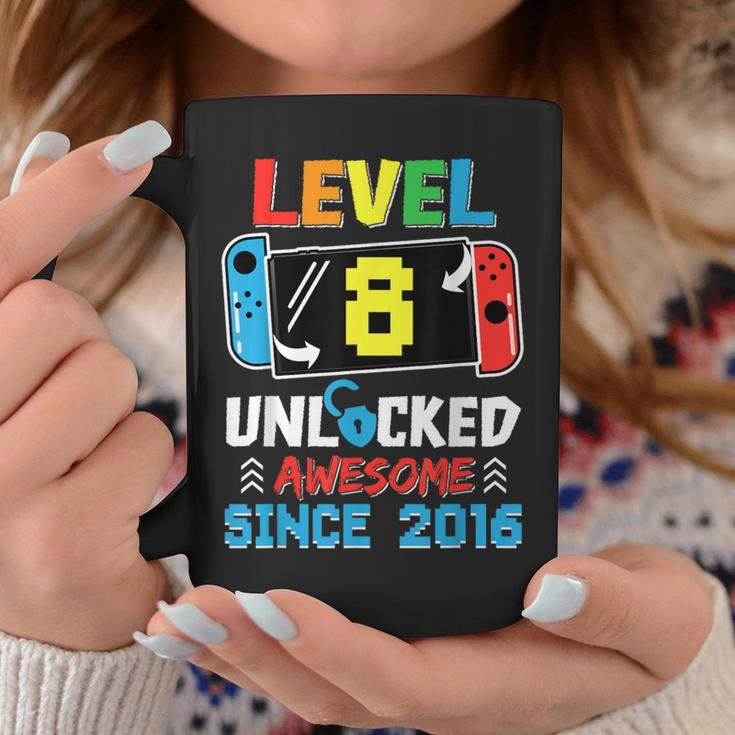 Level 8 Unlocked Awesome Since 2016 Video Game Birthday Coffee Mug Unique Gifts