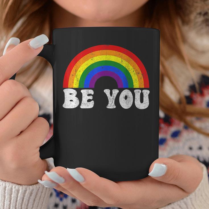 Lgbtq Be You Gay Pride Lgbt Ally Rainbow Flag Transgender Coffee Mug Unique Gifts