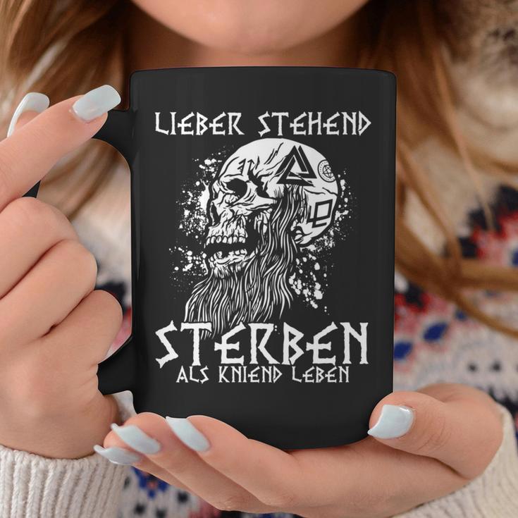 Lieber Stehend Sterben Als Kniend Leben Tattoo Deutschrock Tassen Lustige Geschenke