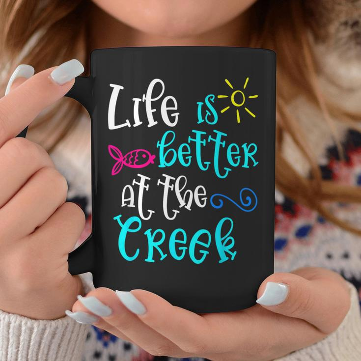 Life Is Better At The Creek Cute Girls Summer Coffee Mug Unique Gifts