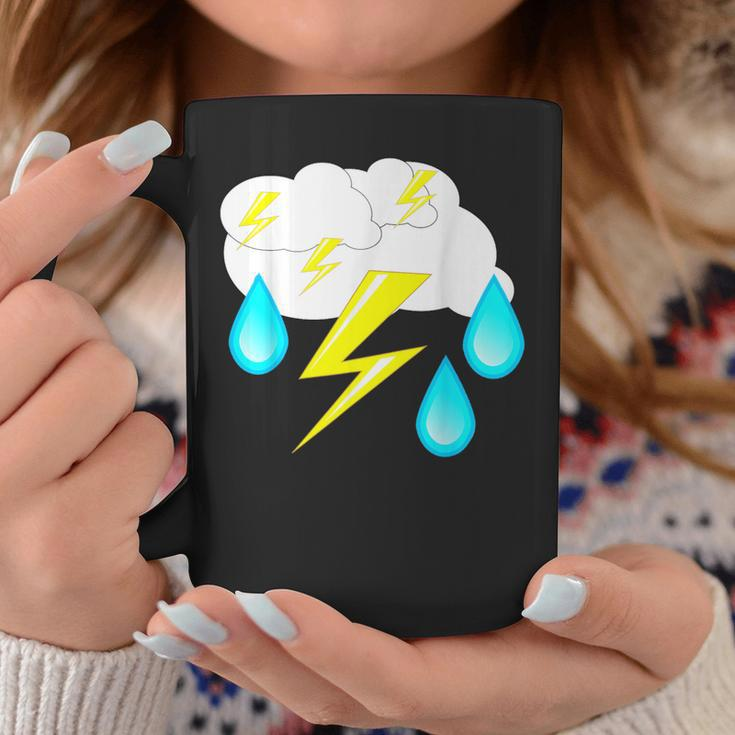 Lightning Bolts Rain Drops Thunder Storm Cloud Costume Coffee Mug Unique Gifts