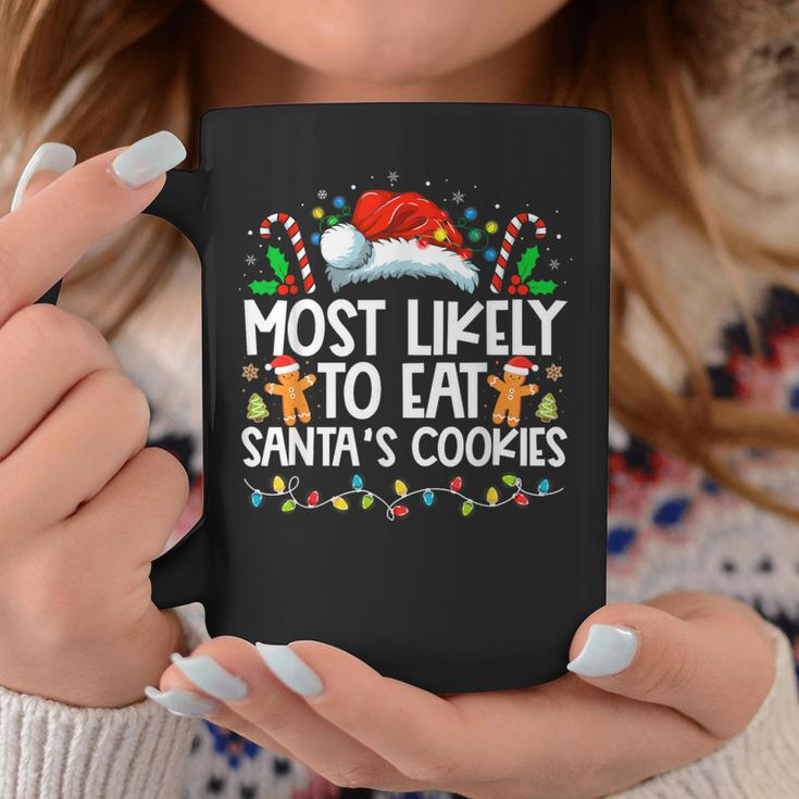 Most Likely To Eat Santa's Cookies Christmas Matching Family Coffee Mug Funny Gifts