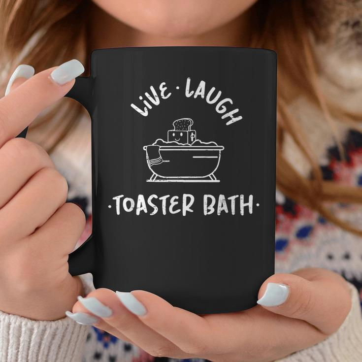 Live Laugh Toaster Bath Retro Vintage Breads Coffee Mug Unique Gifts