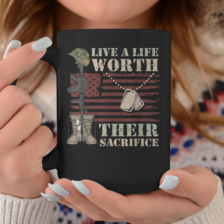 Live A Life Worth Their Sacrifice Coffee Mug Unique Gifts