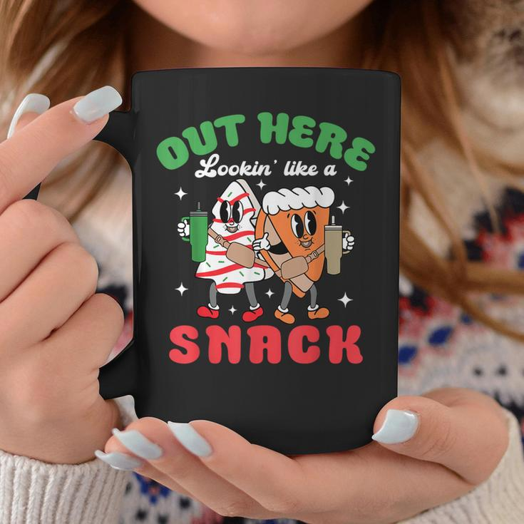 Out Here Lookin Like A Snack Christmas Tree Cake Coffee Mug Unique Gifts