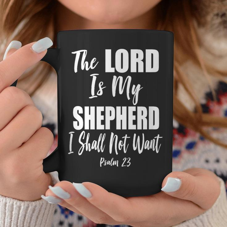 The Lord Is My Shepherd Psalm 23 Christian Bible Verse Coffee Mug Unique Gifts