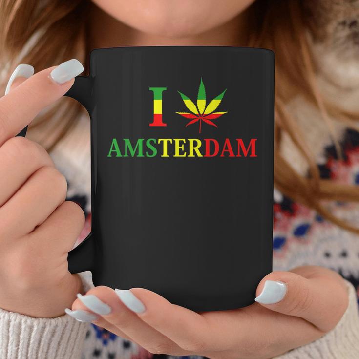 I Love Amsterdam Hemp Leaf Reggae Kiffer Tassen Lustige Geschenke