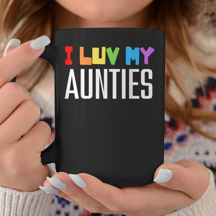 I Love My Aunties Pride Aunt 2 Aunts Love Men Women Girl Boy Coffee Mug Unique Gifts