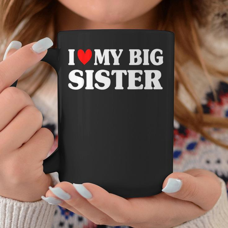 I Love My Big Sis I Heart Older Sister Coffee Mug Unique Gifts