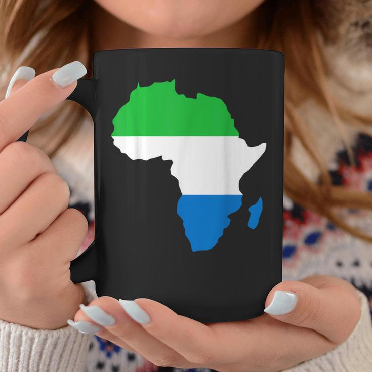 Love Sierra Leone With Sierra Leonean Flag In Africa Map Coffee Mug Unique Gifts