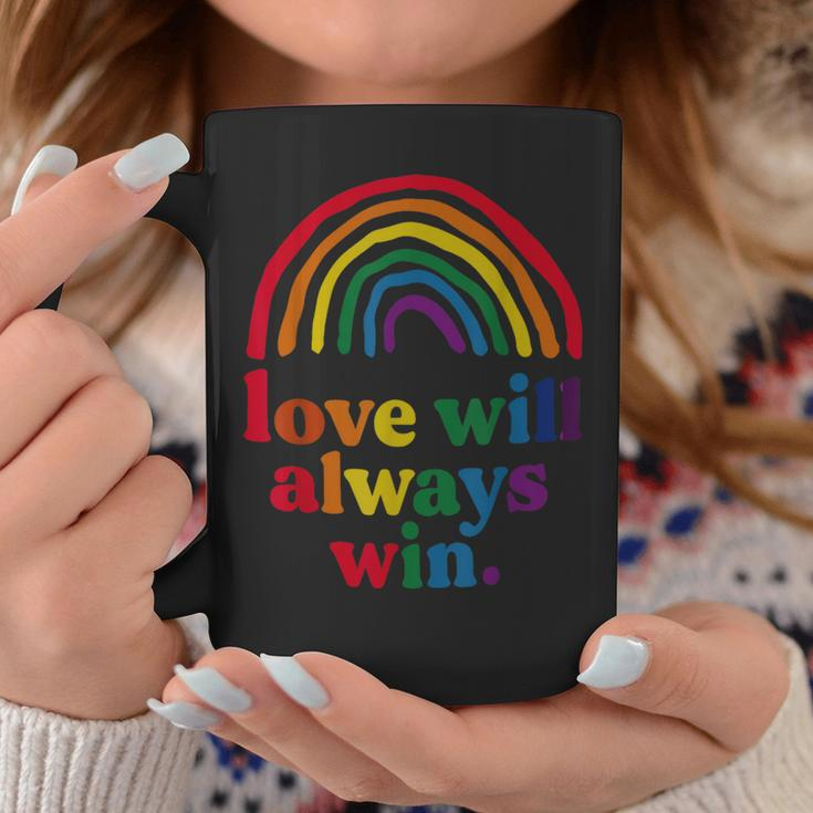 Love Will Always Win Pride Rainbow Kid Child Lgbt Quote Fun Coffee Mug Unique Gifts