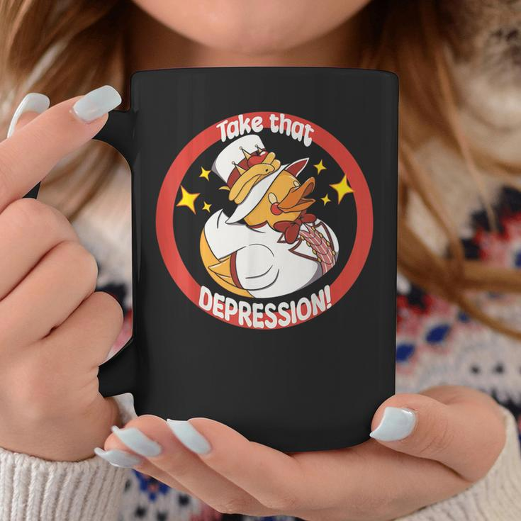 Lucifer Rubber Ducky Take This Depression Coffee Mug Funny Gifts