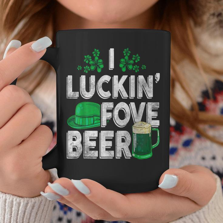 I Luckin' Fove Beer St Patty's Day Love Drink Party Coffee Mug Unique Gifts