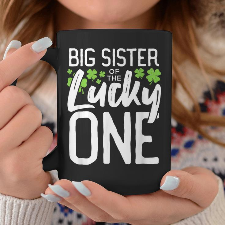 Lucky One First Birthday Big Sister Family St Patrick's Day Coffee Mug Personalized Gifts