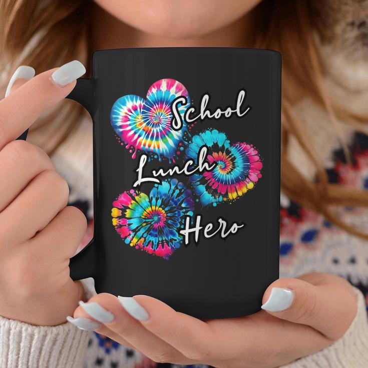 Lunch Hero Squad Tie Dye A Food Hearts School Lunch Hero Coffee Mug Unique Gifts