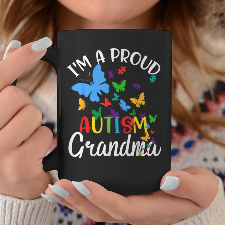 I M A Proud Autism Grandma Butterflies Autism Awareness Coffee Mug Funny Gifts