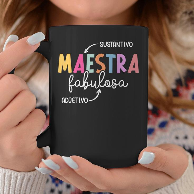 Maestra Fabulosa Maestra De Español Spanish Teacher Coffee Mug Personalized Gifts