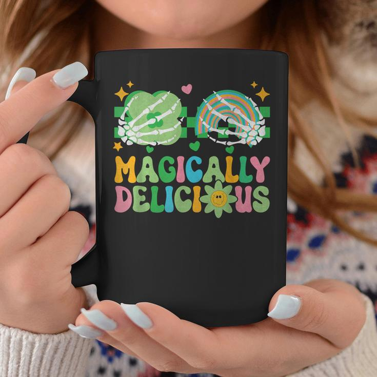 Magically Delicious Hippie St Patrick's Day Skeleton Charms Coffee Mug Unique Gifts