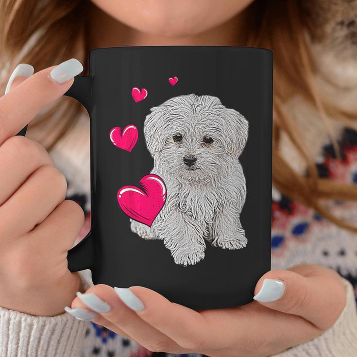 Maltese Dog And Heart Dog Tassen Lustige Geschenke
