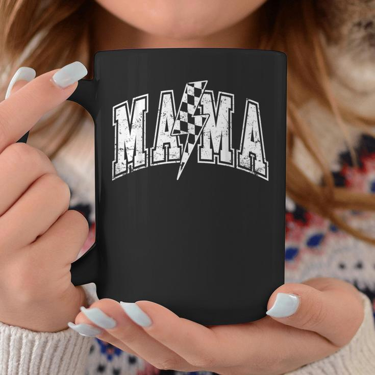 Mama Lightning Bolt Checkered Varsity Mom Mother's Day Coffee Mug Unique Gifts