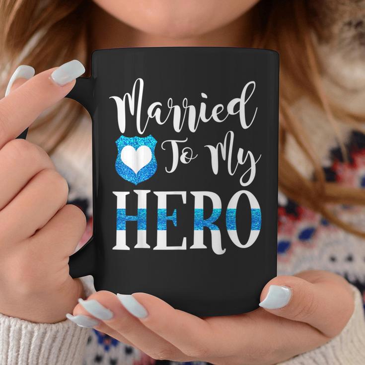 Married To My Hero Cute Police Officer Wife Coffee Mug Unique Gifts