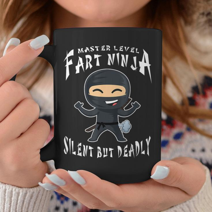 Master Level Fart Ninja Silent But Deadly & Sarcastic Coffee Mug Unique Gifts