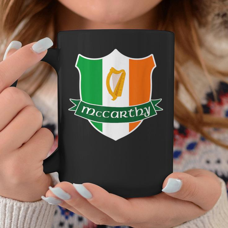 Mccarthy Irish Name Ireland Flag Harp Family Coffee Mug Funny Gifts