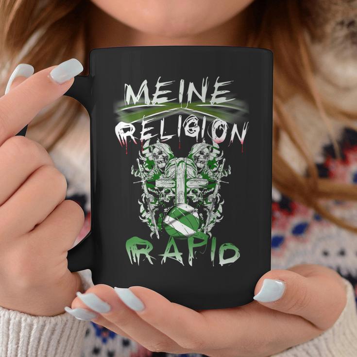 Meine Religion Rapid Fußballfan-Tassen, Schwarz, Fanbekleidung Lustige Geschenke