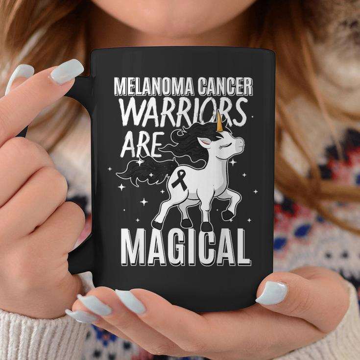 Melanoma Cancer Magical Unicorn Black Ribbon Dermatologist Coffee Mug Unique Gifts